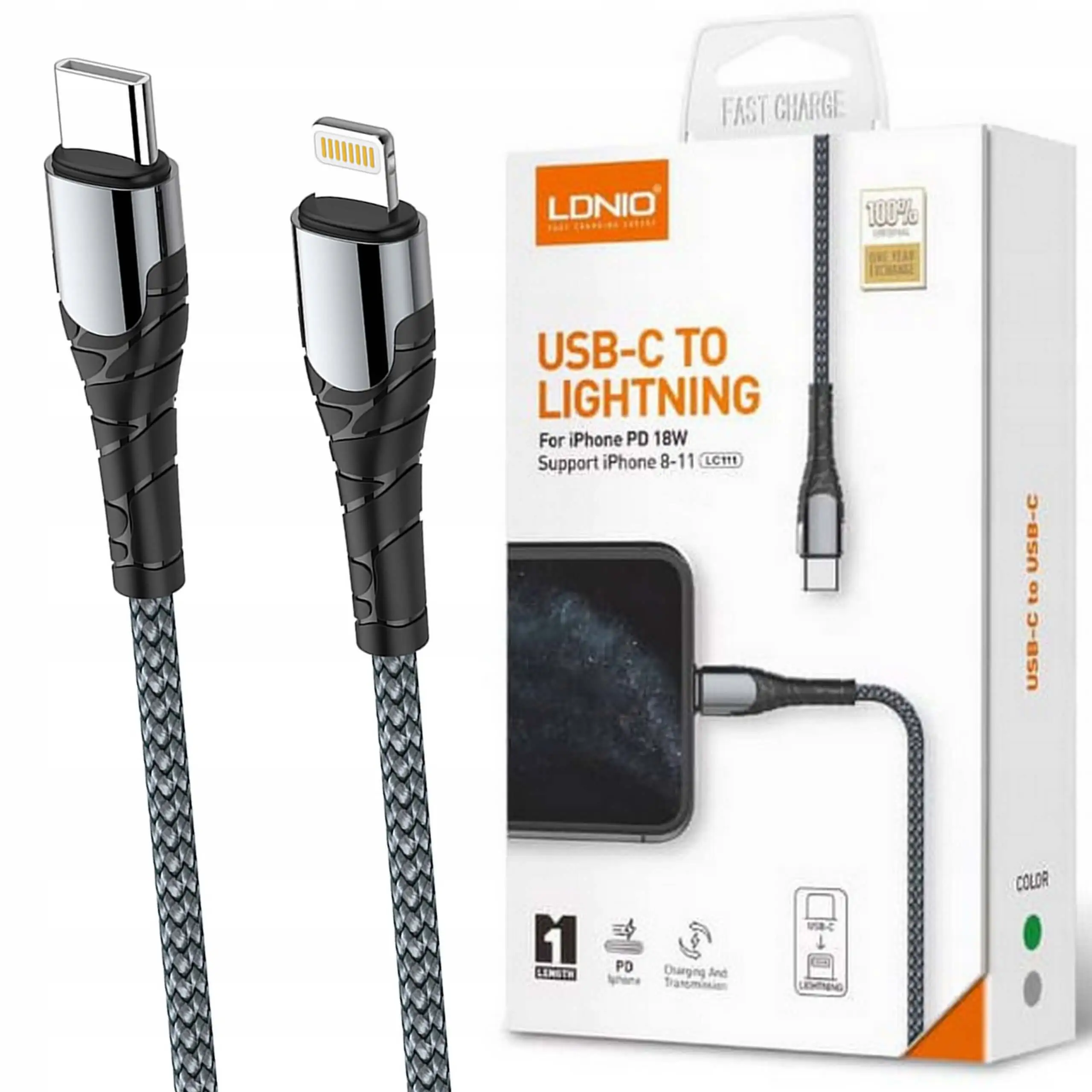 LDNIO USB Type C To Lightning Cable