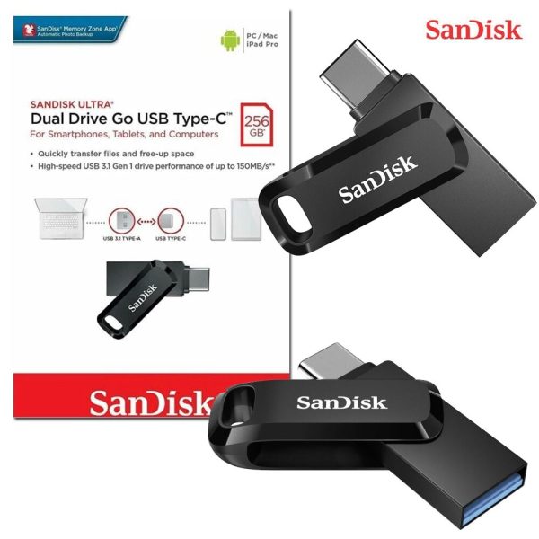 SanDisk Ultra Dual Drive Go USB Type C 3.1 256GB Flash