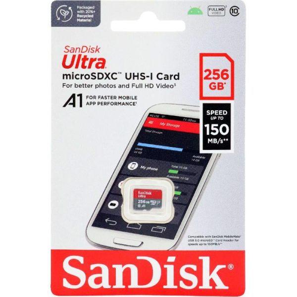Sandisk Ultra Micro Sd 256gb 100/150mb/s Class 10