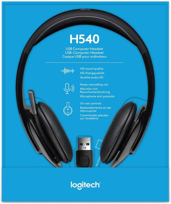 Logitech H540 USB Headset with Noise-Cancelling Mic