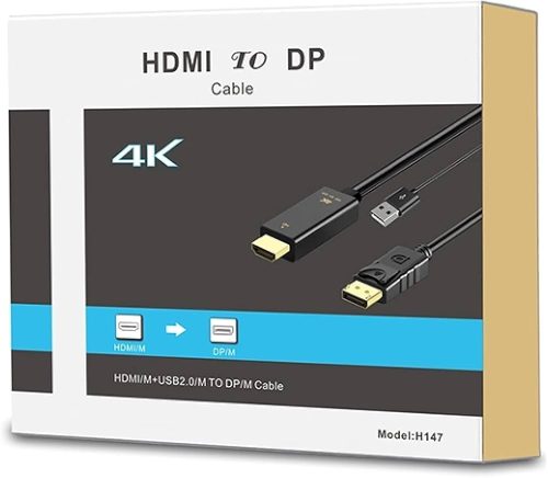 51+uFmyoyCL._AC_UF1000,1000_QL80_ Hdmi To Display Port/Usb 4K Male Cable H147