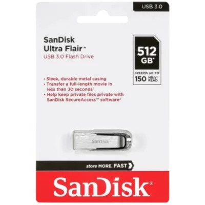 Sandisk Ultra Flair Usb 3.0 Flash Drive 512gb 150mb/s