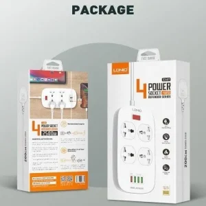 Ldnio Sc4407 4Usb/4Socket Extension Short