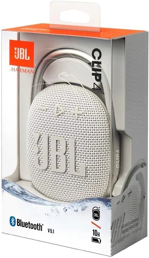 Jbl Clip 4 Waterproof Bluetooth Speaker - White