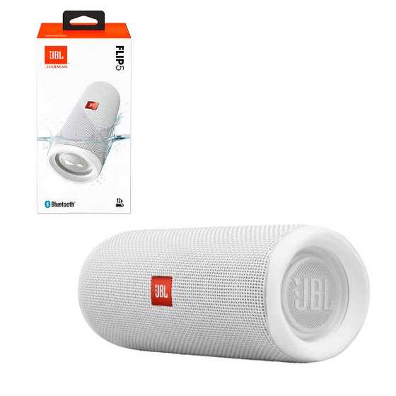 JBL Flip 5 Waterproof Portable Bluetooth Speaker White