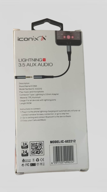 Iconix AX2212 Lightning 3.5 Aux Audio Jack