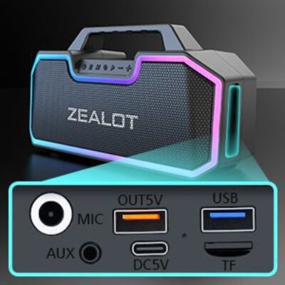 Zealot S57 Portable 60W Bluetooth Speaker Best Buy