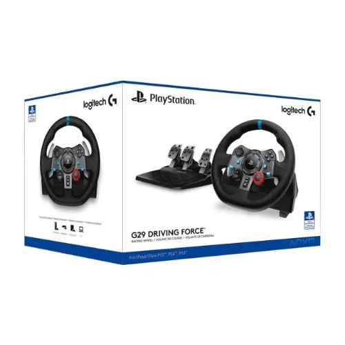 Logitech G29 Driving Force Racing Wheel and Pedals, Force Feedback, Real  Leather + Logitech G Driving Force Shifter - For PS5, PS4 and PC, Mac -  Black