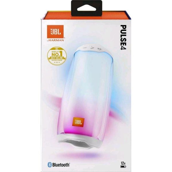 JBL Pulse 4 Waterproof Portable Bluetooth Speaker White