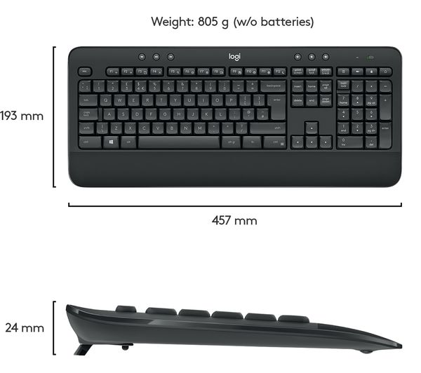 Logitech Mk545 Advance Wireless Keyboard + Mouse