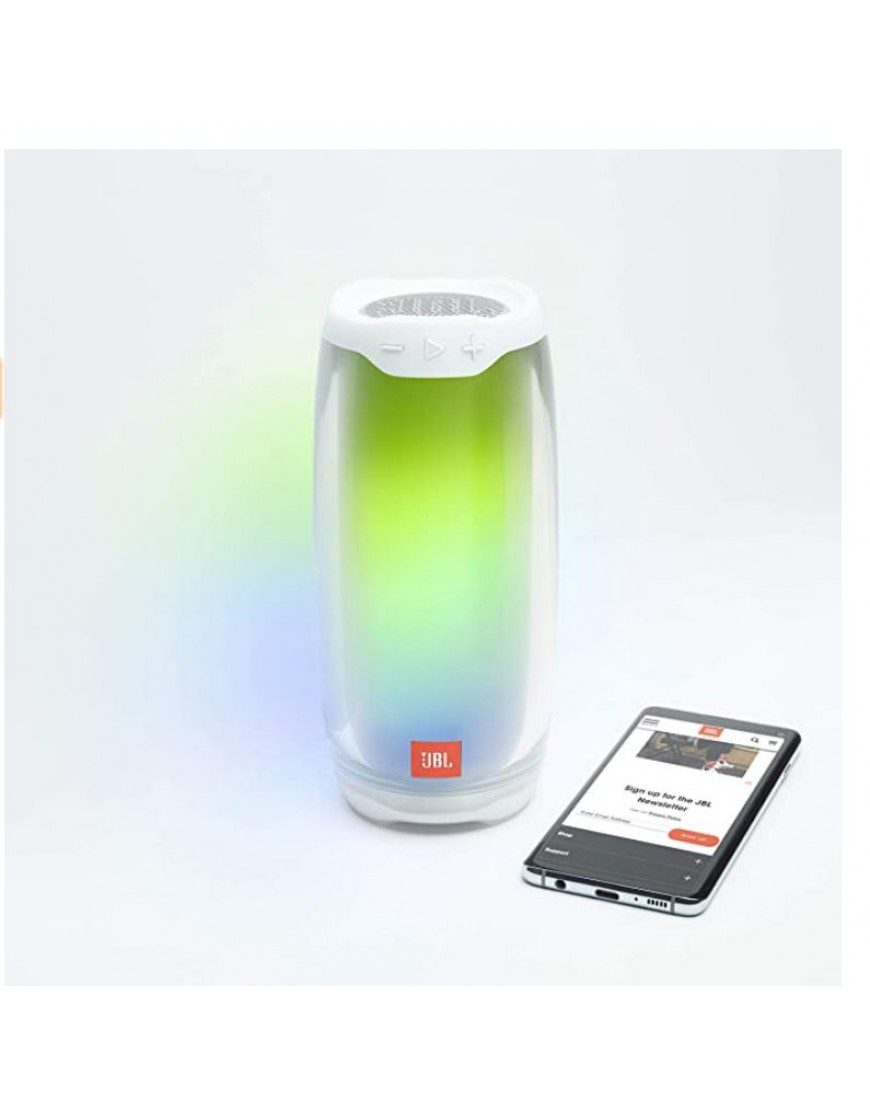 JBL Pulse 4 Waterproof Portable Bluetooth Speaker White