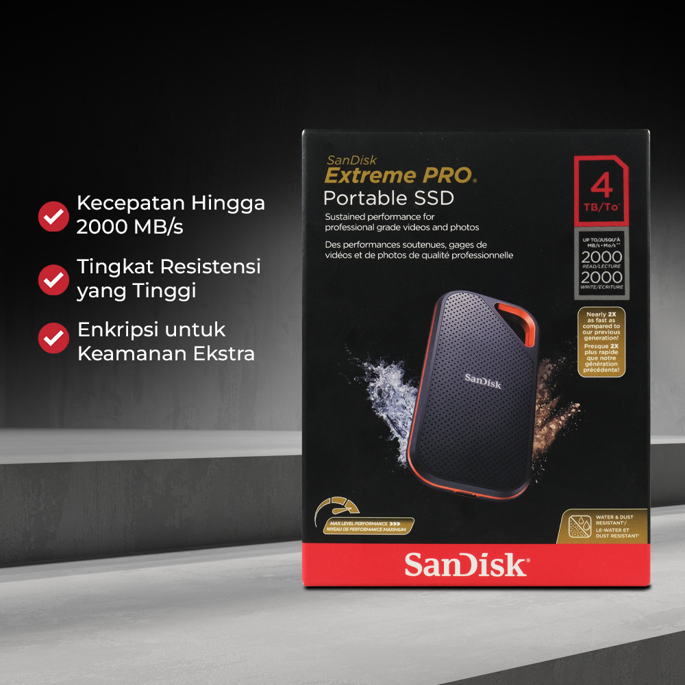 Sandisk Extreme Pro Portable SSD 4Tb 2000mb/s Sandisk Extreme Pro Portable SSD 4Tb 2000mb/s