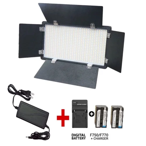 Rechargeable Photo & Video Led-light kit Pro Led 600