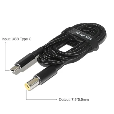 PD 100W Usb-C 18.5-20V to 5.5×2.5 Universal Laptop Cable Small Pin