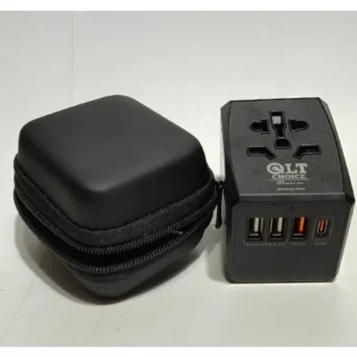 Qlt-PD65W Universal Travel Adapter 2Usb/3Type-C Ports