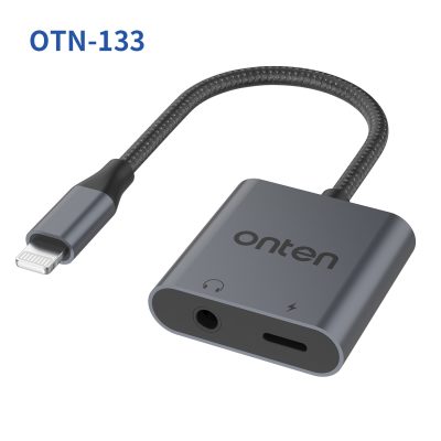 Onten Otn-133 2 in 1 Lightning to 3.5mm Adapter