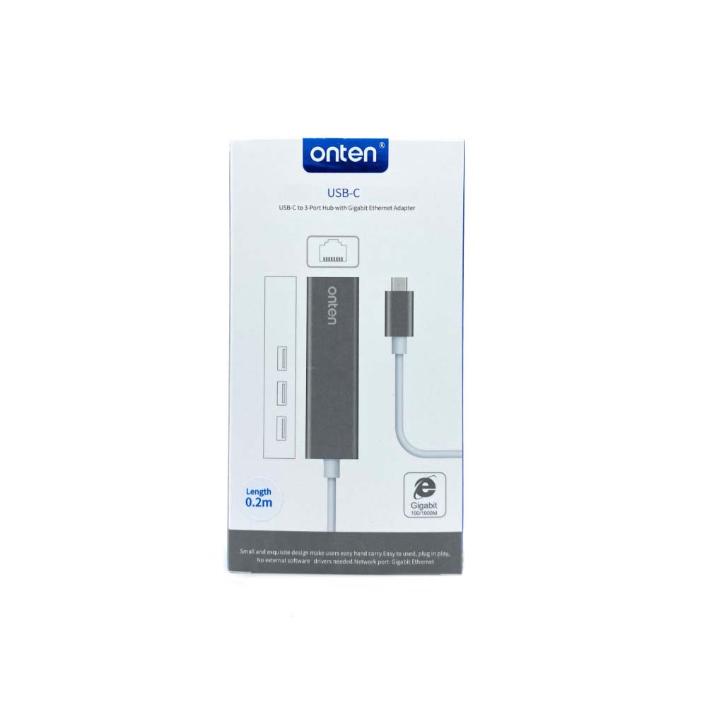 Onten Otn-9597 Usb-C to 3 Ports Hub with Card Reader