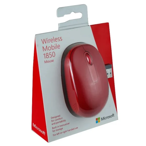 Microsoft 1850 Wireless Mouse-Red