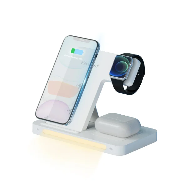 Earldom WC27 15W 3-in-1 Foldable Wireless Charging Stand