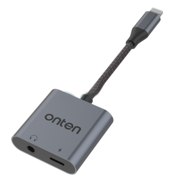 Onten Otn-132 2-in1 Lightning to Audio with Qc Charging Adapter