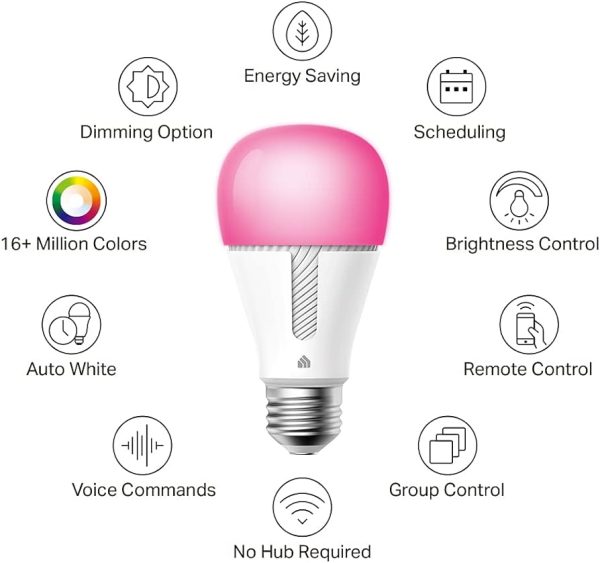 TP-Link L510E Tapo Dimmable Smart Light Bulb - Pink