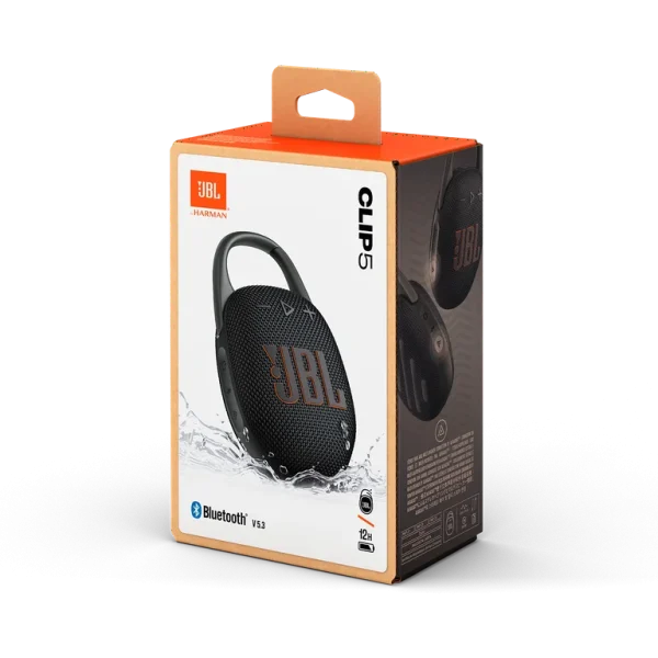 JBL Clip 5 Portable Bluetooth Speaker - Black