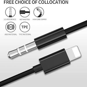 51Q0tjw2HpL._AC_UF350350_QL80_-1 Onten Otn-131 Lightning Audio Cable to 3.5mm Jack