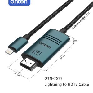 Onten OTN-7577 Lightning to Hdtv Cable 2m