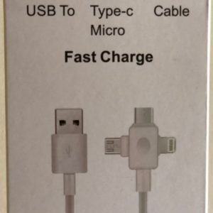 Usb to Lightning/Type C/Micro Sub Cable