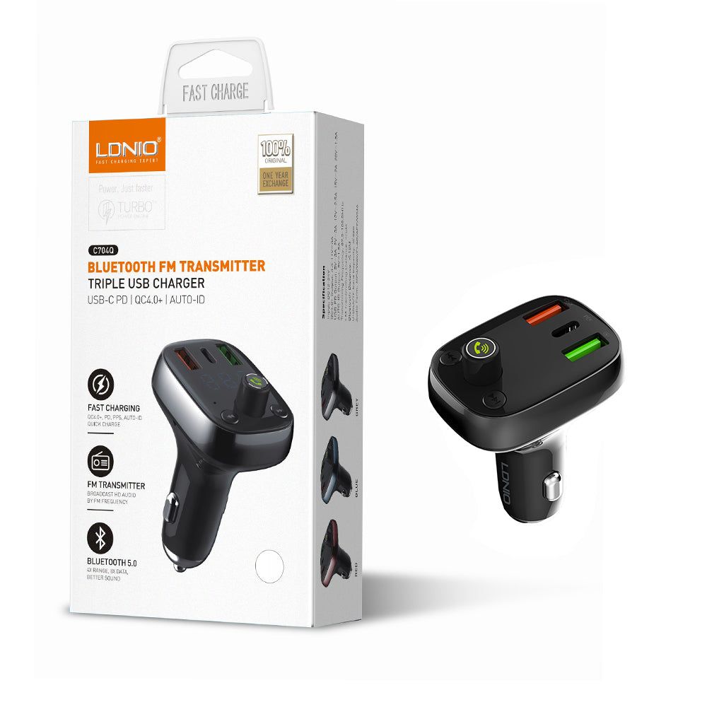 Ldnio C704Q Type C Bluetooth Fm Transmitter - Image 2