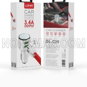 LDNIO DL-C29 3.4a Car Charger- 2 USB ?Ports