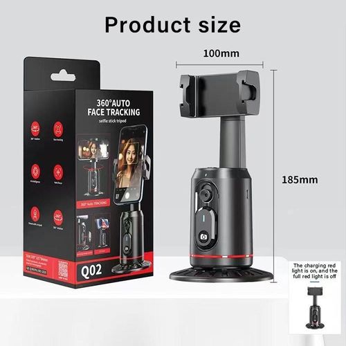 Q02 360* Auto Face Tracking Phone Holder/Selfie Stick