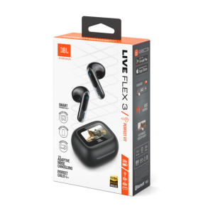 JBL_Live Flex 3_Box Image_Side_Black Jbl Live Flex 3 Earbuds - Black