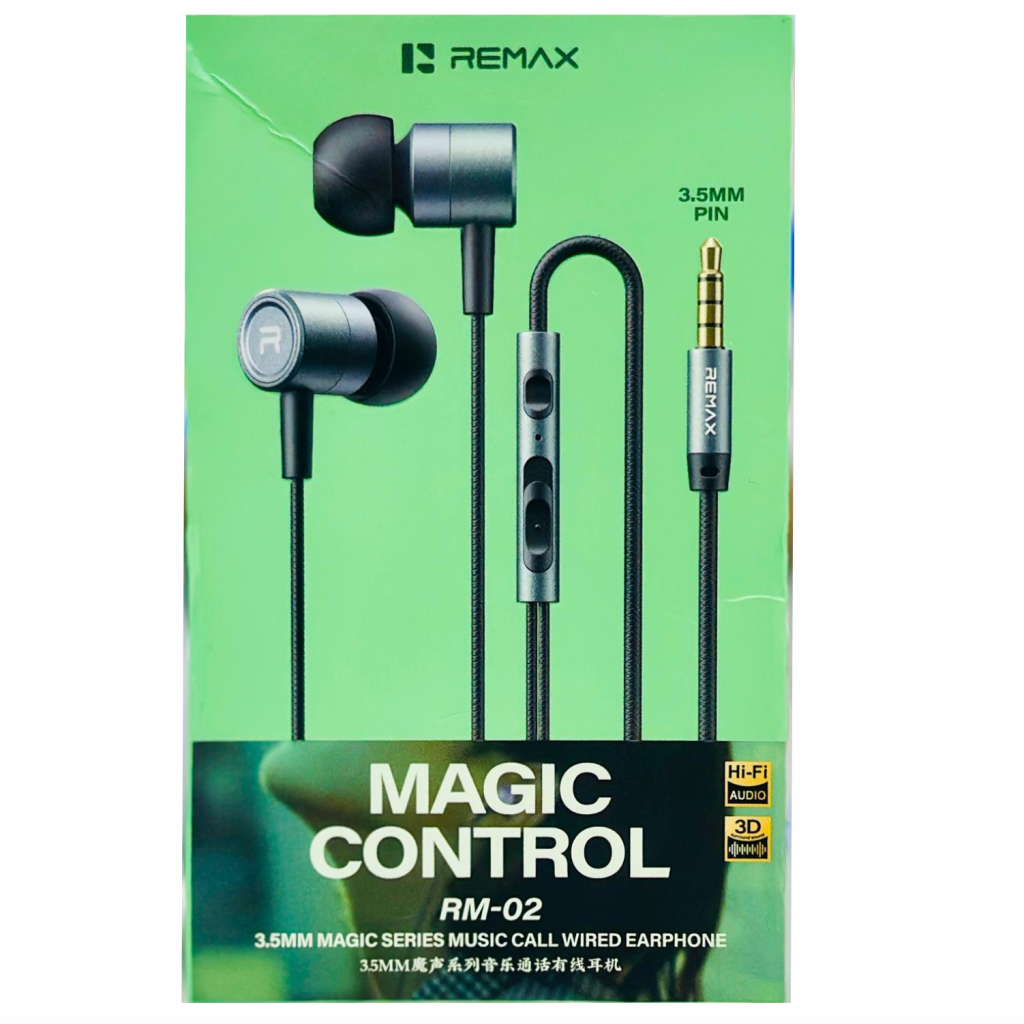 Remax RM-02 Wired Magic Control Earphones