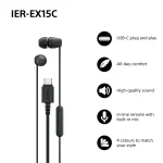 Sony IER-EX15C Usb-C Wired Headphone-Blk