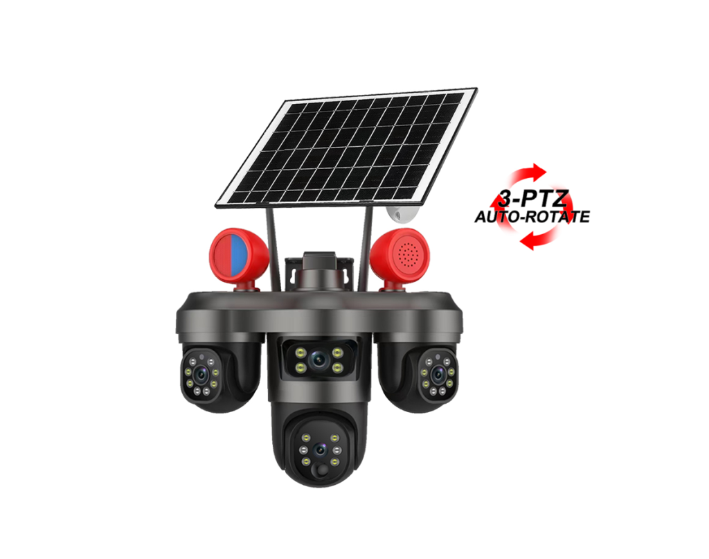 Crossfire T33 (V380) Intellegent Solar PTZ Camerz Tripple Lens