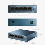 TP-LINK LS105G LiteWave 5-Port Gigabit Desktop Switch