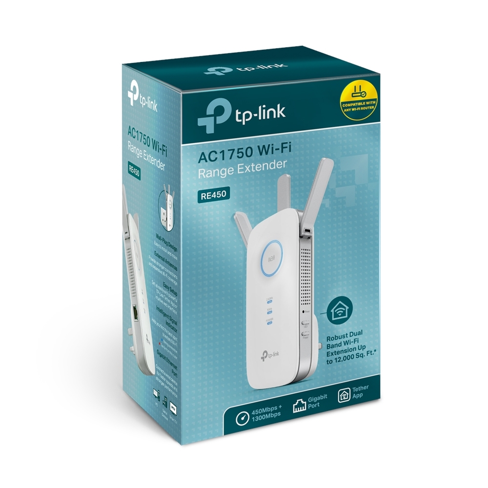 Tp-Link Ac1750 Mesh Wifi Rande Extender RE450