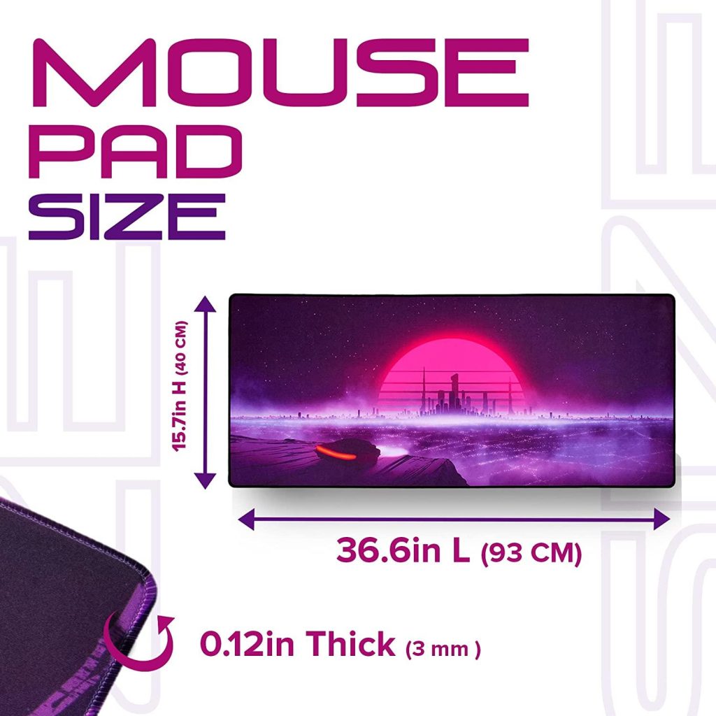 Thasis Gaming Mouse Pad - Blue/Pink