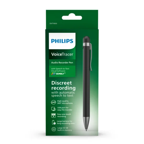 Philips DVT1600 Voice Tracer Audio Recorder Pen