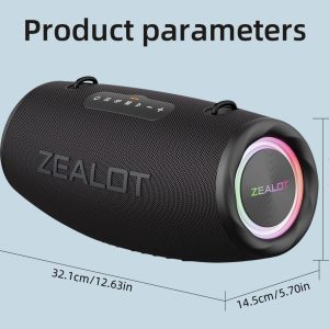 Zealot S87 Bluetooth Speaker Black