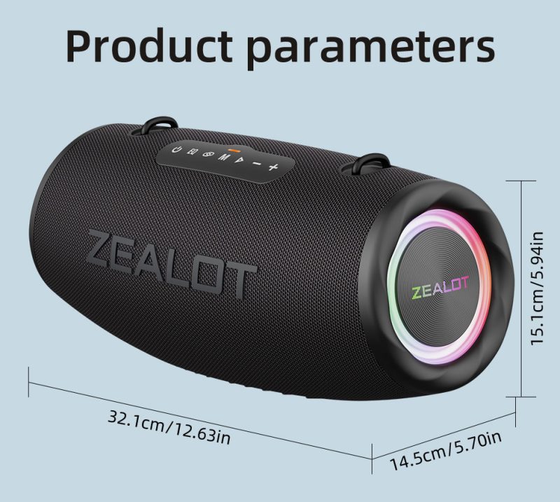 Zealot S87 Bluetooth Speaker Black